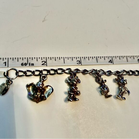 Vintage Silver Tone Disney Character Figurine Kids’ Charm Bracelet - Picture 3 of 5